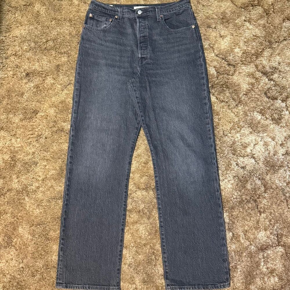 Levi's Ribcage Straight Leg Denim Jeans Black 31